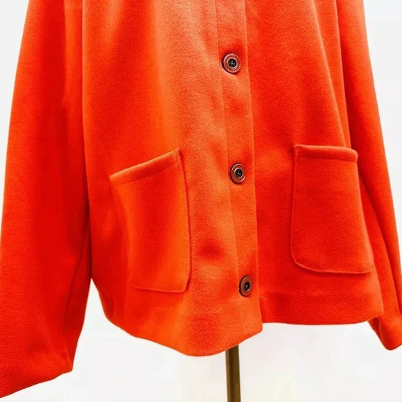 NWT CROFT & BARROW Women Button Down Round Neck Red Business Jacket Plus Size 2X - Picture 7 of 12